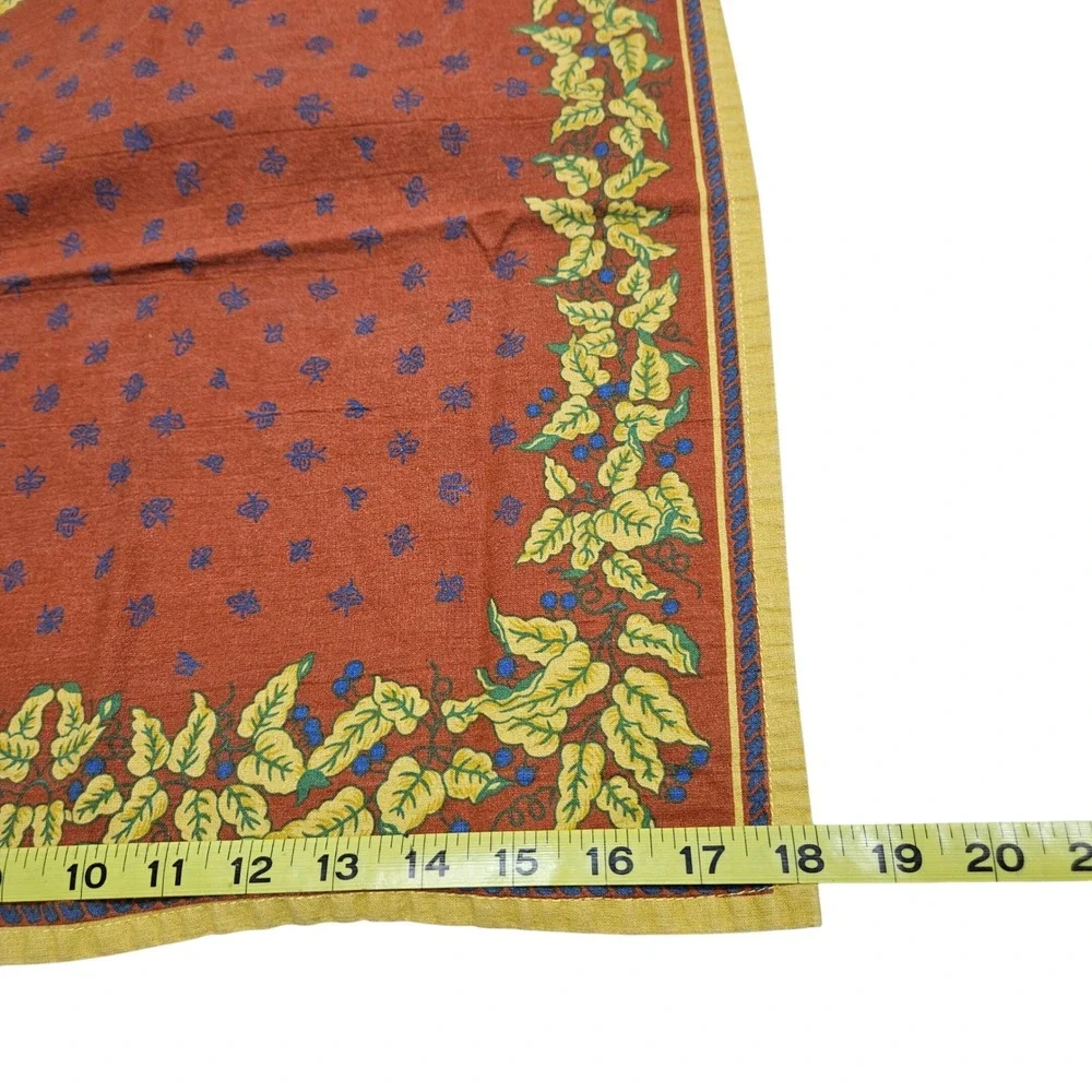 Set of 4 French Country Berry Leaf Print Cotton Napkins‎ Dinner Table Decor